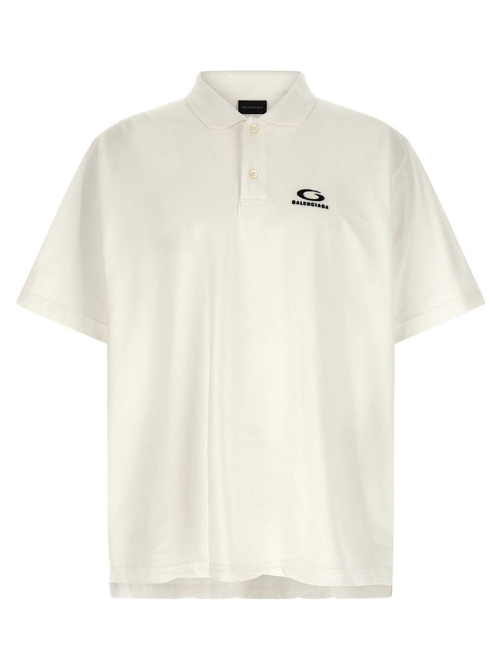 Balenciaga White Cotton Polo Shirt