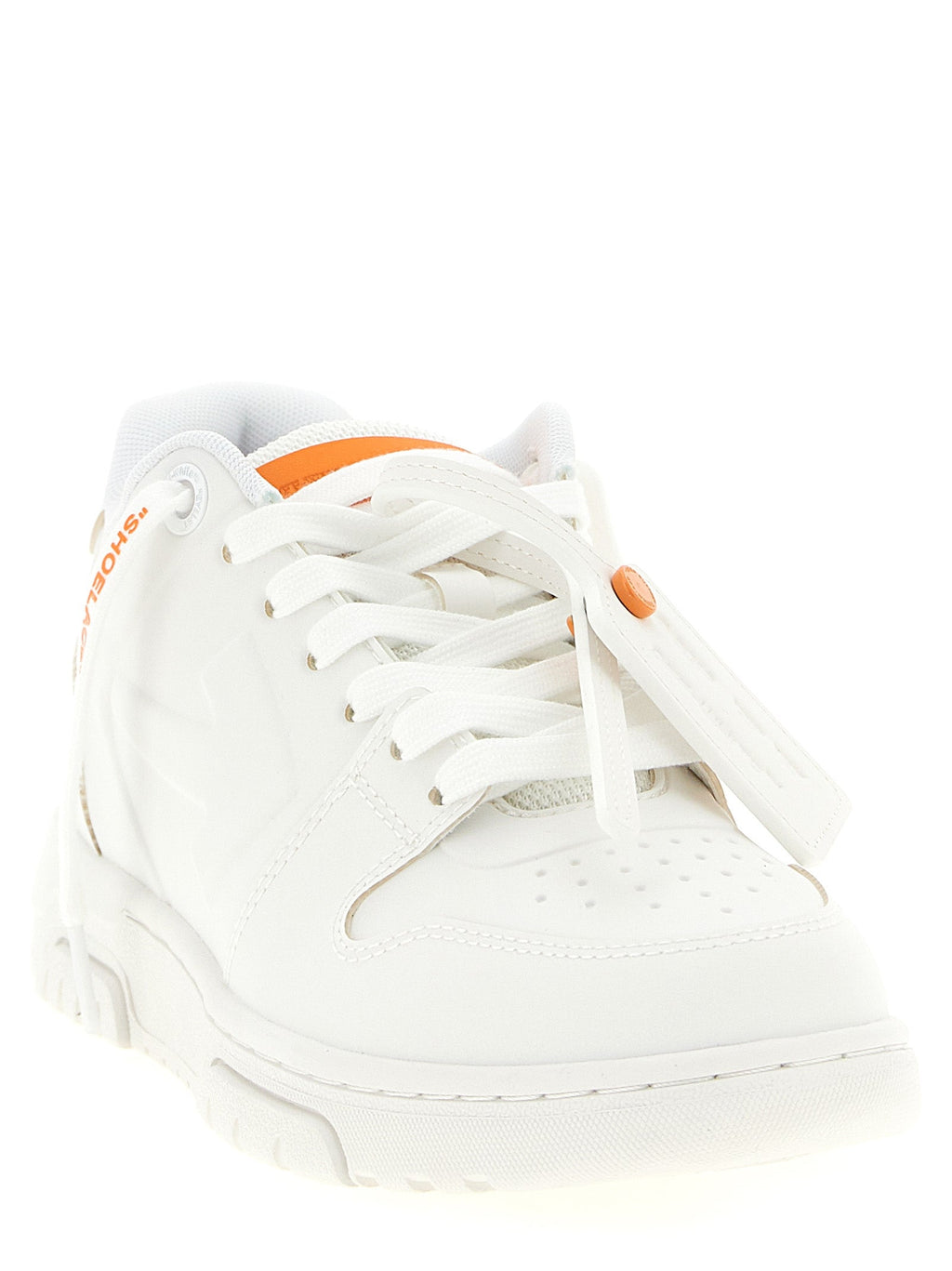 Off-White Orange Plastic Athletic Sneakers