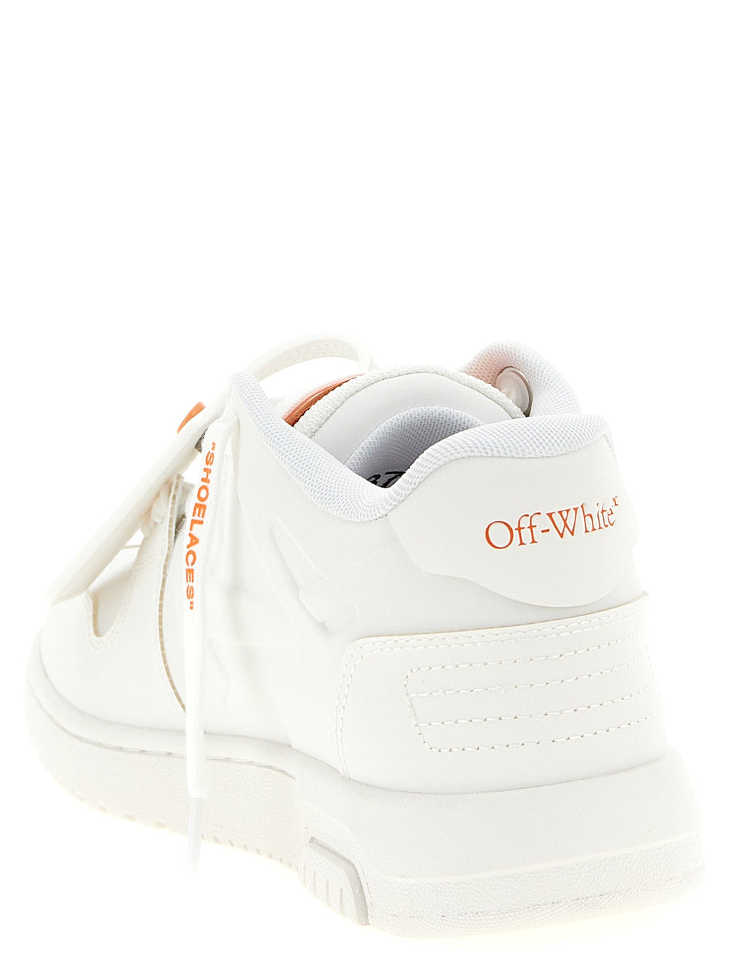 Off-White Orange Plastic Athletic Sneakers