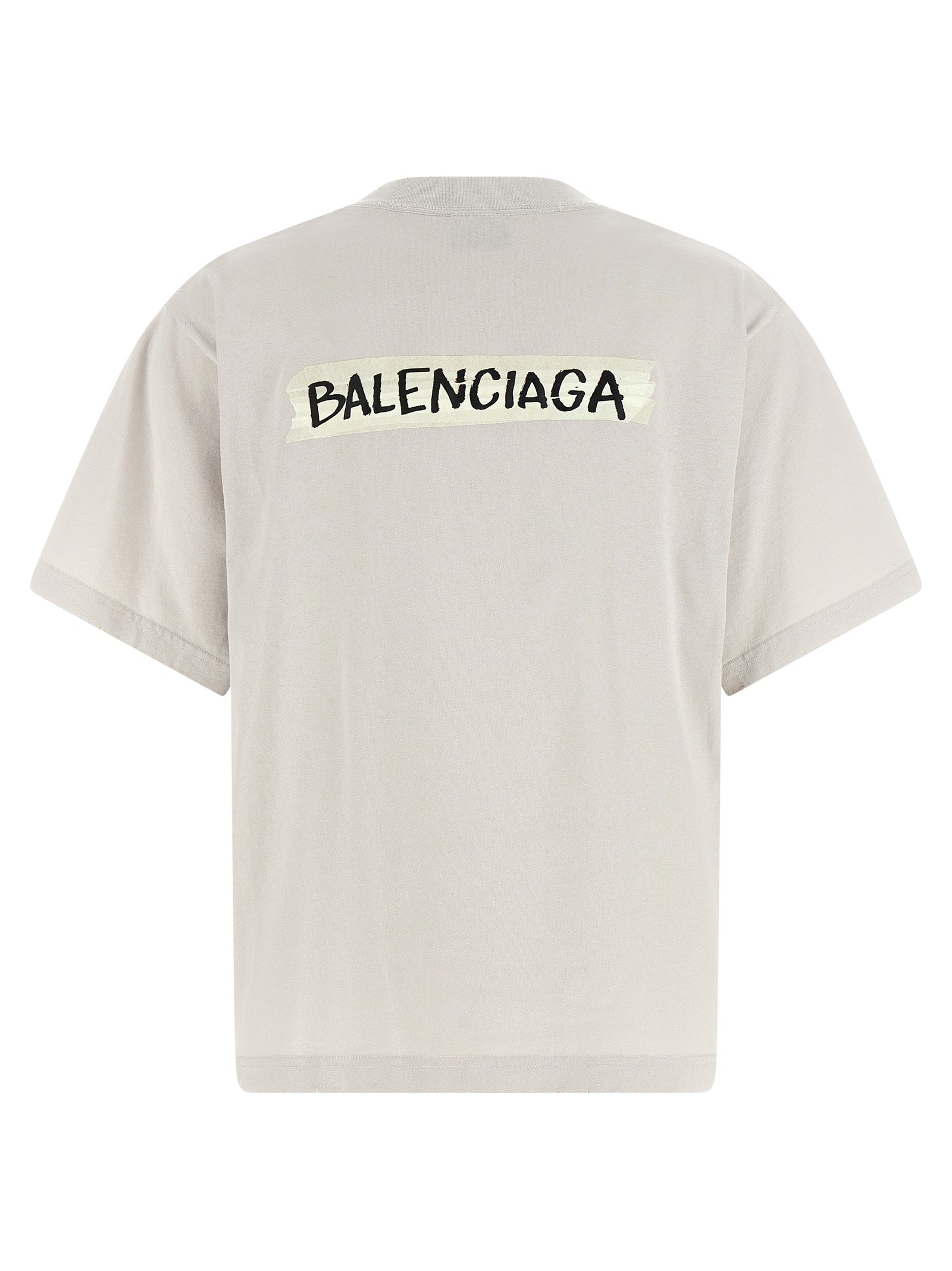 Balenciaga Gray Cotton T-Shirt