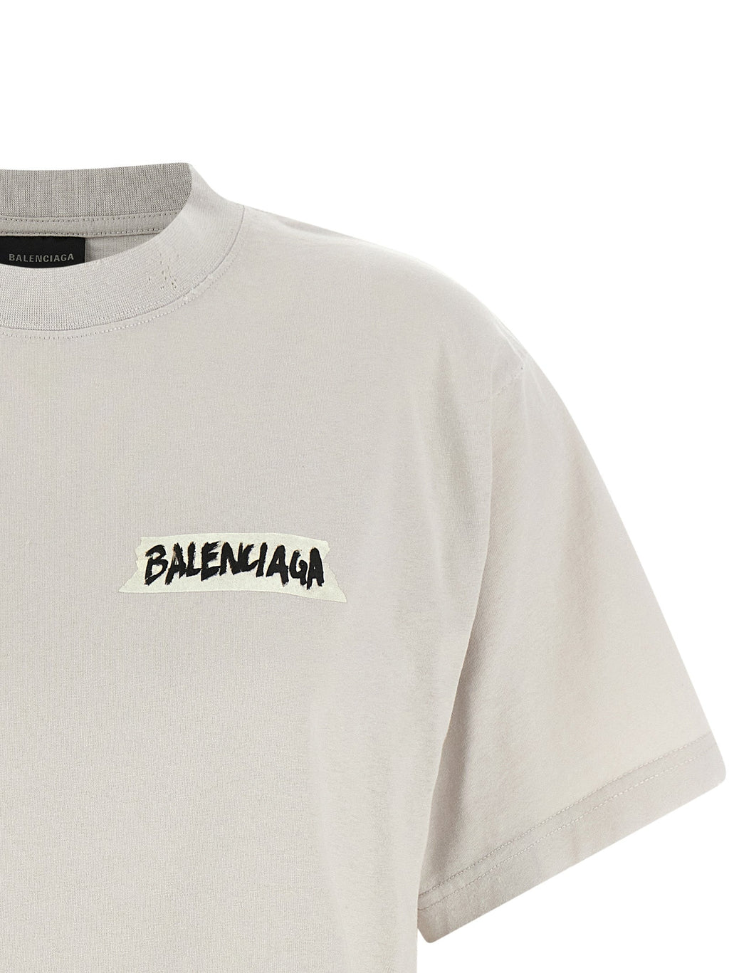Balenciaga Gray Cotton T-Shirt