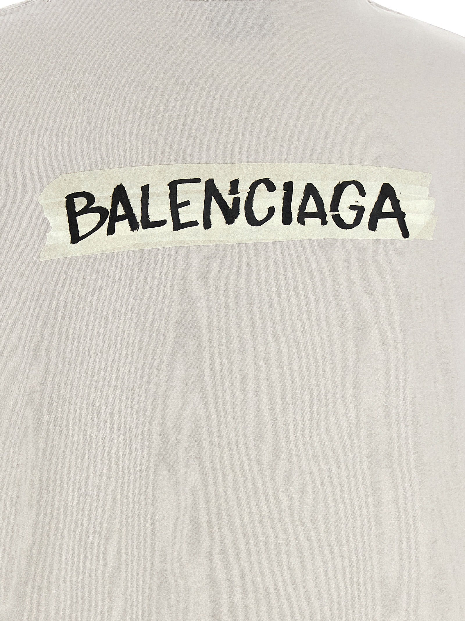Balenciaga Gray Cotton T-Shirt