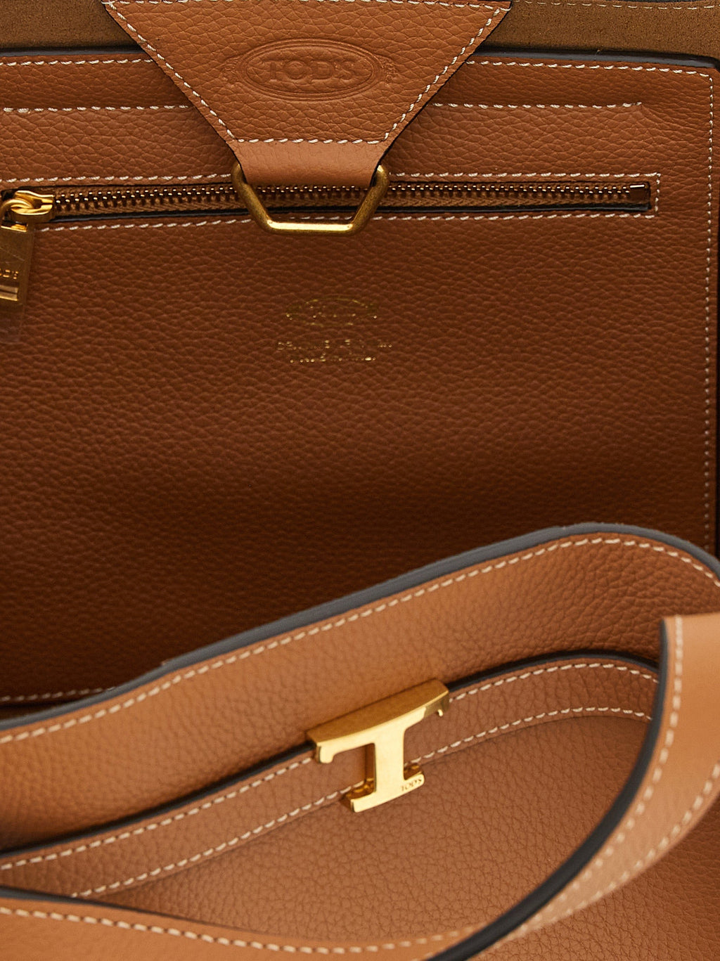Tod's Brown Calfskin Tote Bag