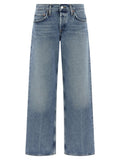 Agolde Blue Cotton Straight-Leg Jeans