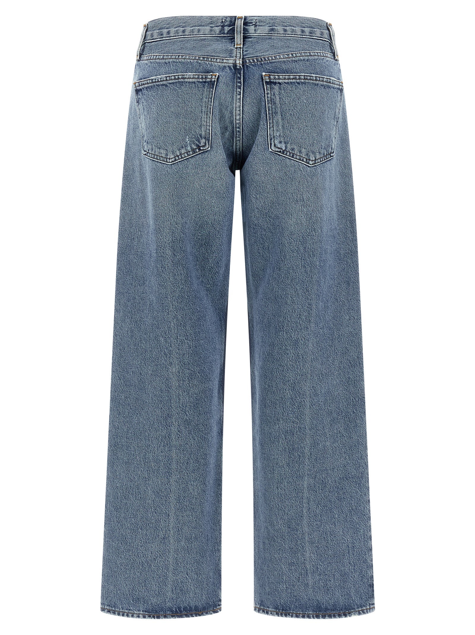 Agolde Blue Cotton Straight-Leg Jeans