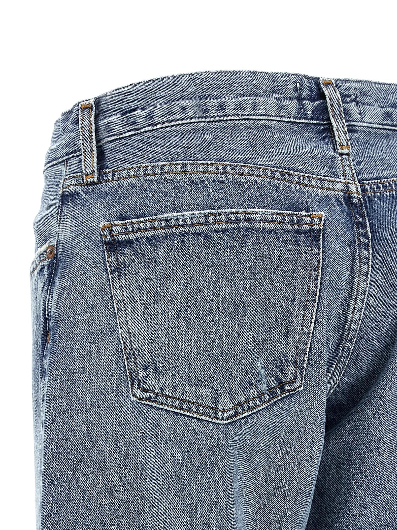 Agolde Blue Cotton Straight-Leg Jeans