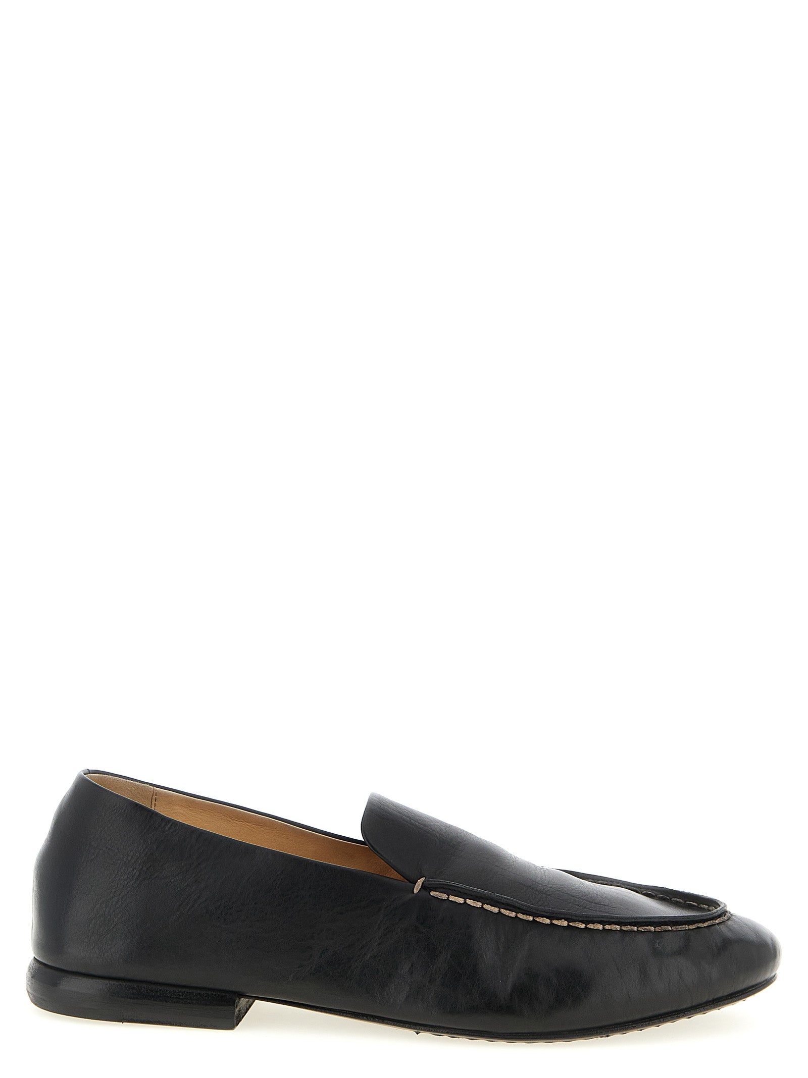Marsell Black Calfskin Slip-On Loafers