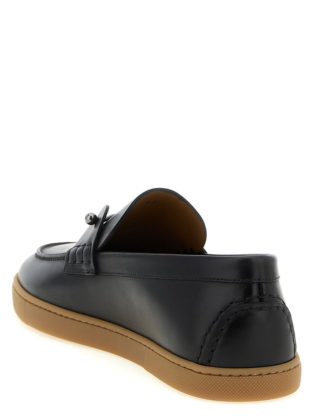 Christian Louboutin Black Calfskin Slip-On Loafers