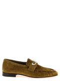 Christian Louboutin Brown Calfskin Slip-On Loafers