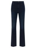 Mother Denim Blue Cotton Flared Jeans