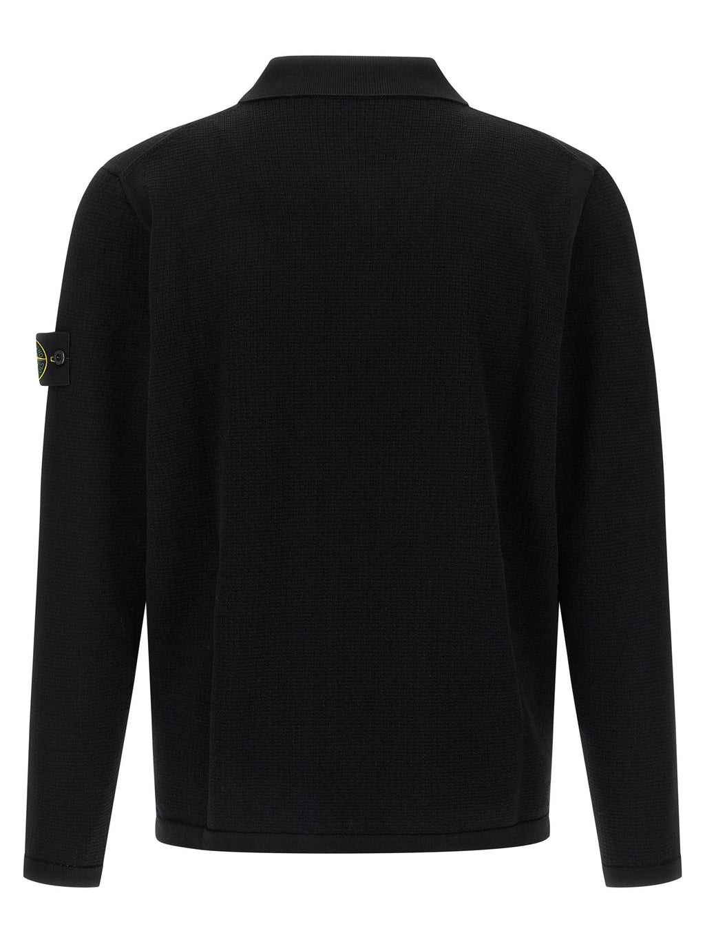 Stone Island Black Cotton Polo Shirt