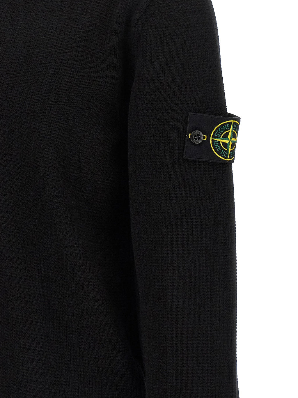 Stone Island Black Cotton Polo Shirt