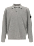 Stone Island Gray Cotton Polo Shirt
