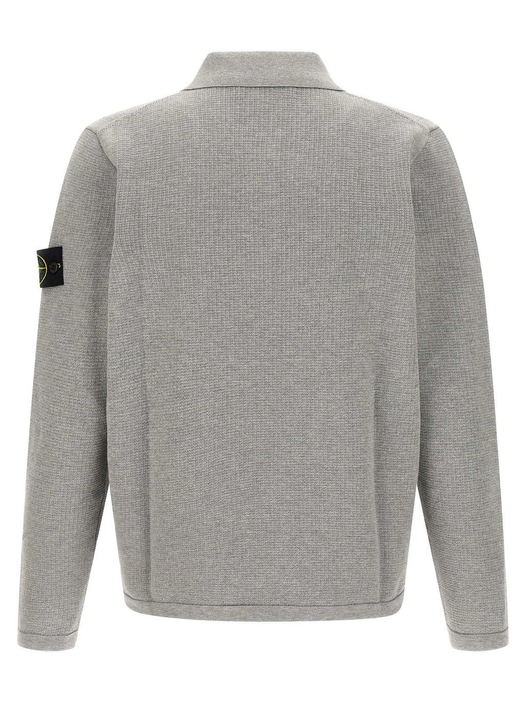 Stone Island Gray Cotton Polo Shirt