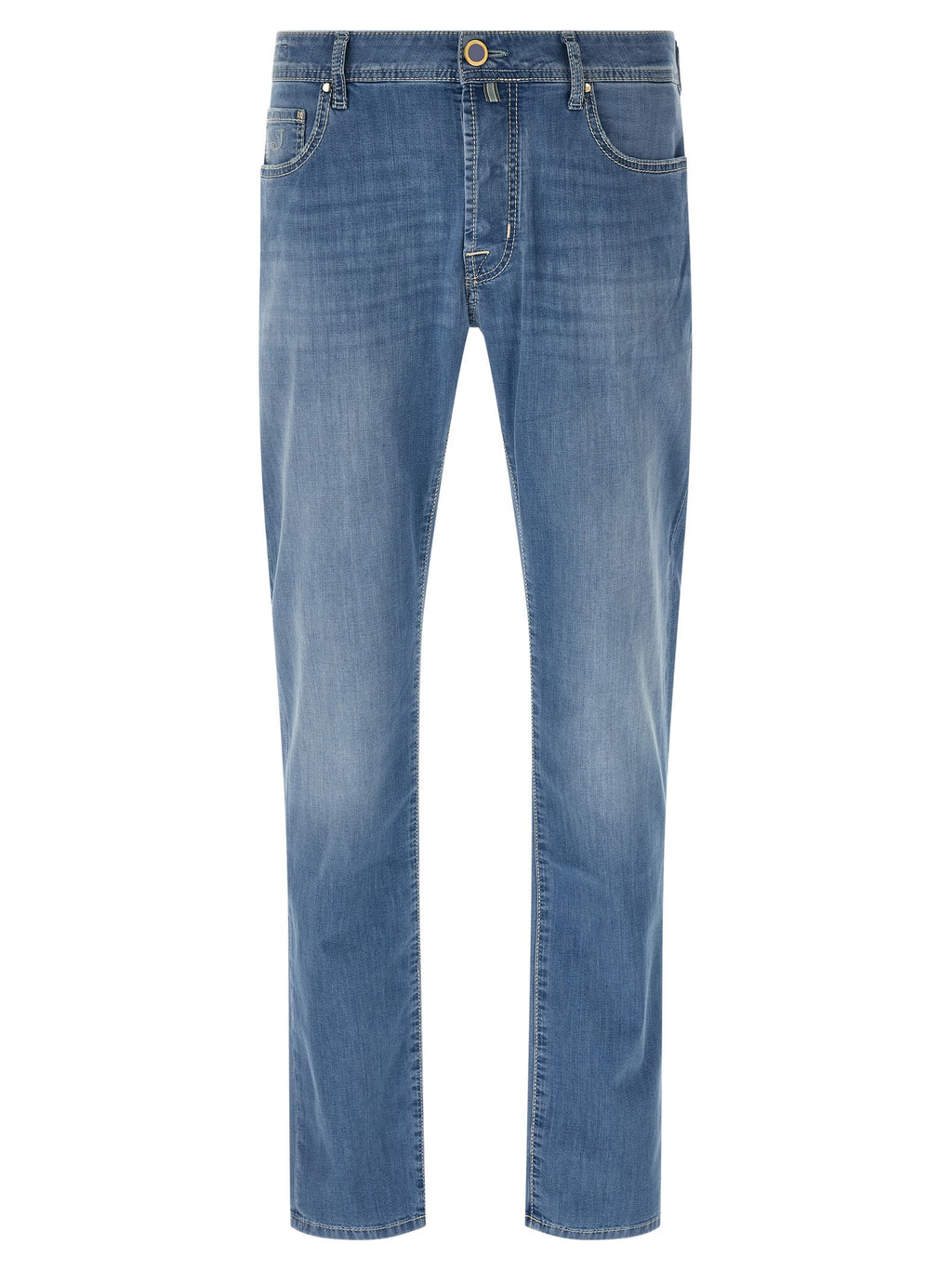 Jacob Cohen Blue Cotton Straight-Leg Jeans
