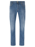 Jacob Cohen Blue Cotton Straight-Leg Jeans