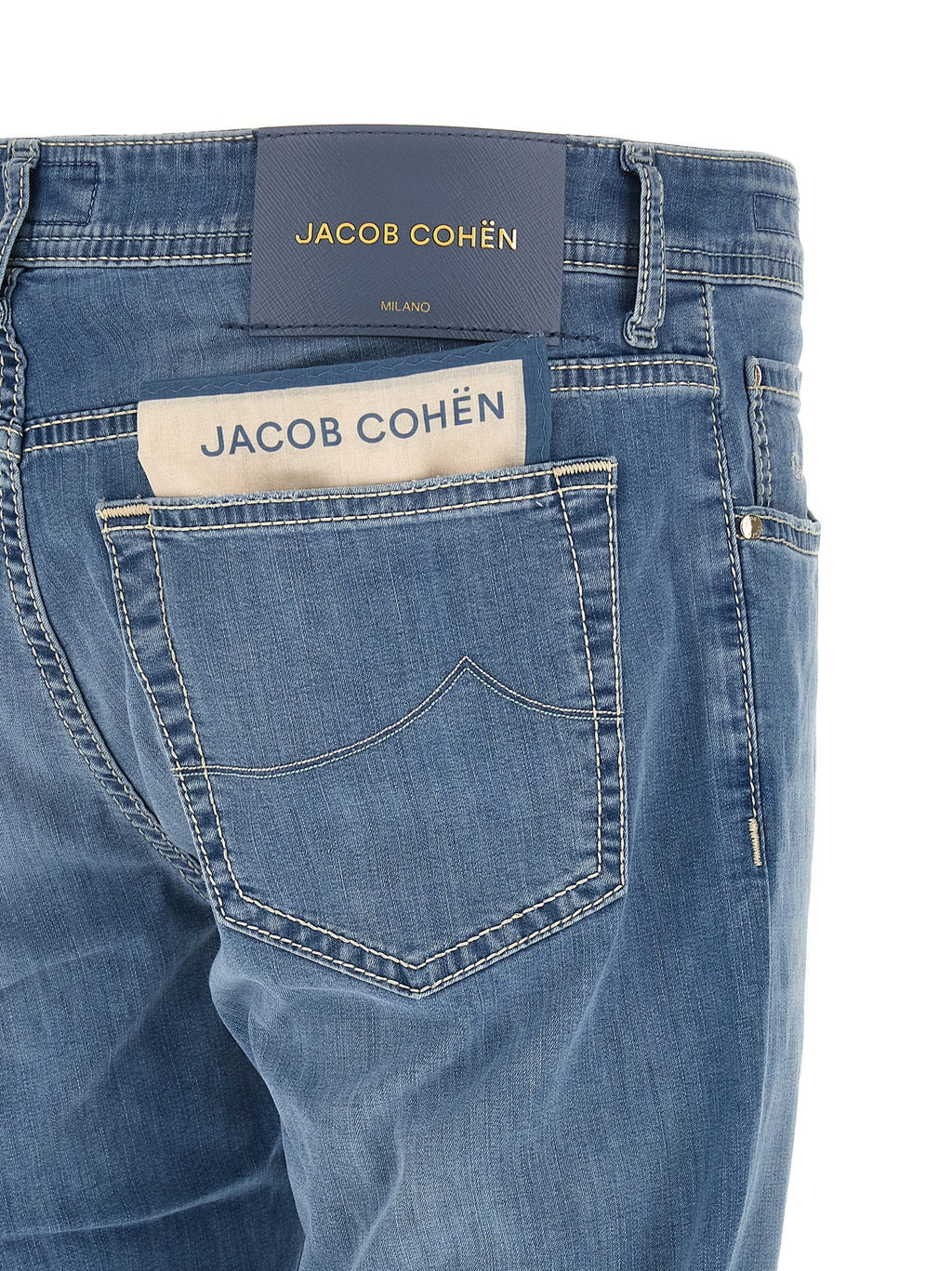 Jacob Cohen Blue Cotton Straight-Leg Jeans