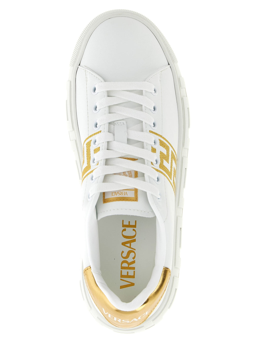 Versace Gold Nylon Platform Sneakers