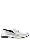 Versace Silver Lamb Leather Slip-On Loafers