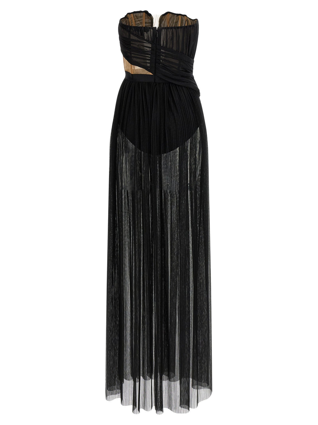 Nensi Dojaka Black Viscose Long Dress