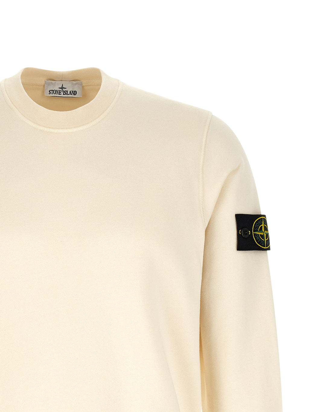 Stone Island Beige Cotton Sweatshirt