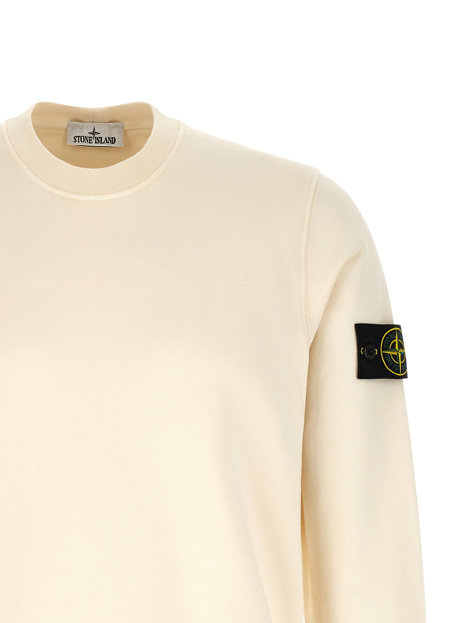 Stone Island Beige Cotton Sweatshirt