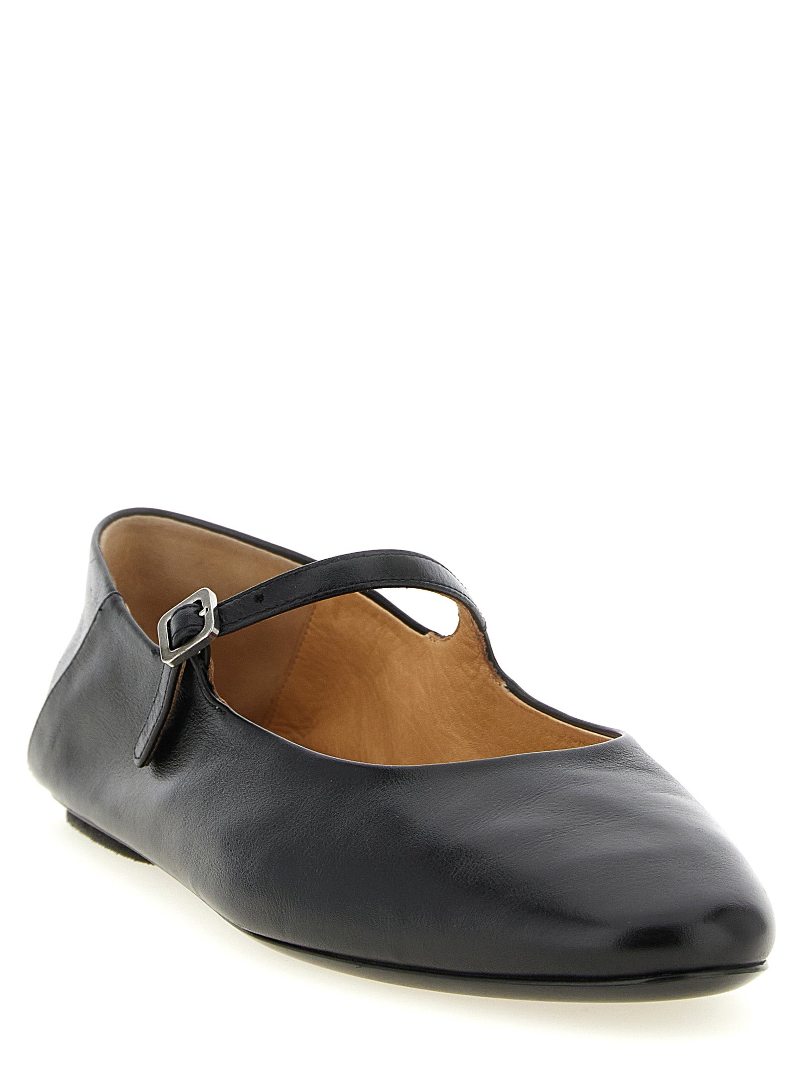 Marsell Black Calfskin Ballet Flats
