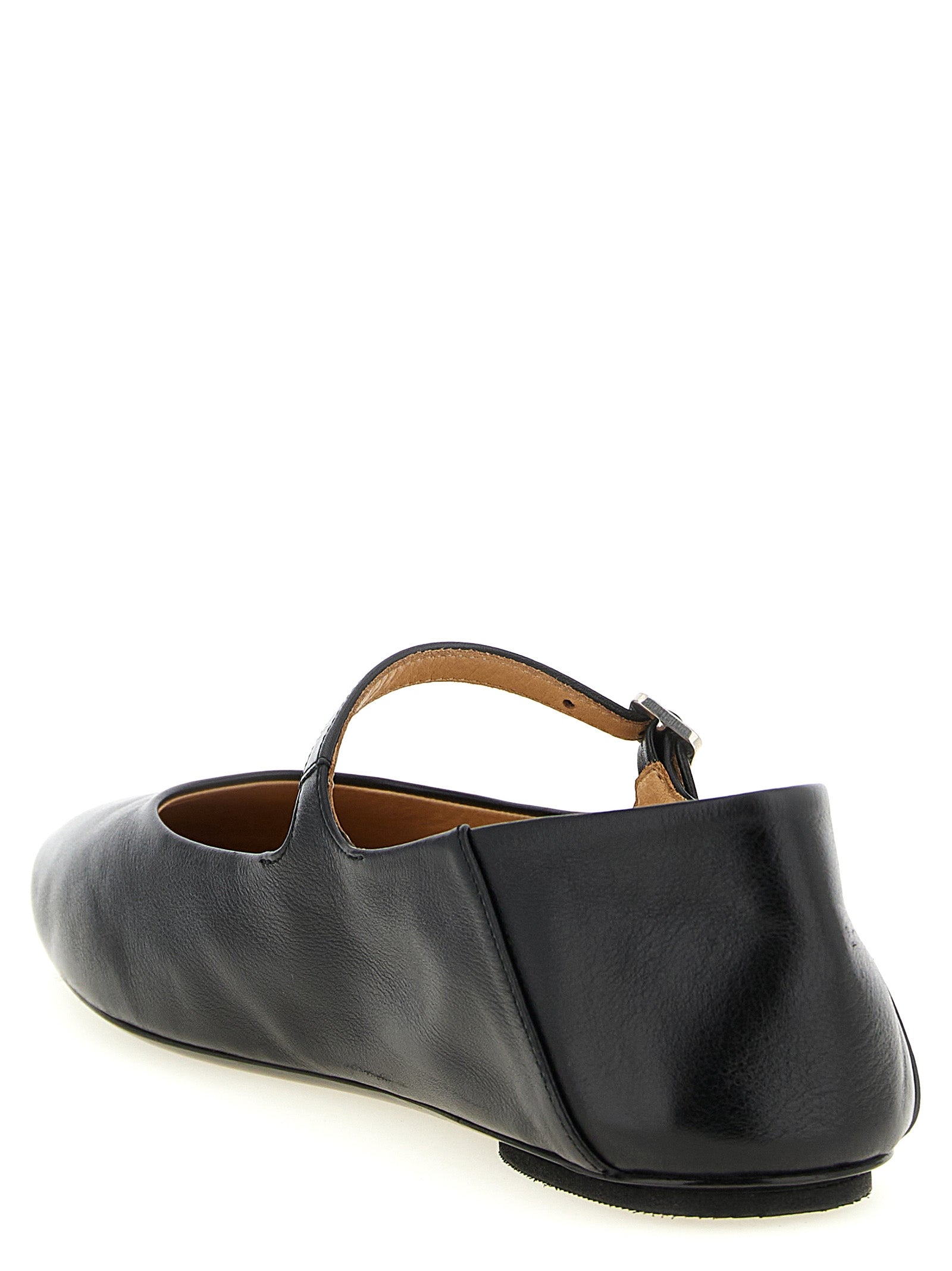 Marsell Black Calfskin Ballet Flats