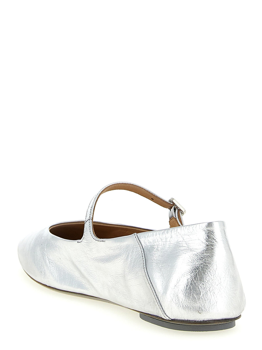 Marsell Silver Calfskin Ballet Flats
