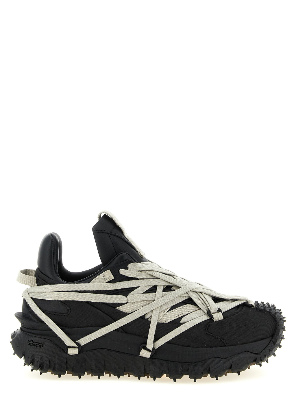 Rick Owens Black Cowhide Athletic Sneakers