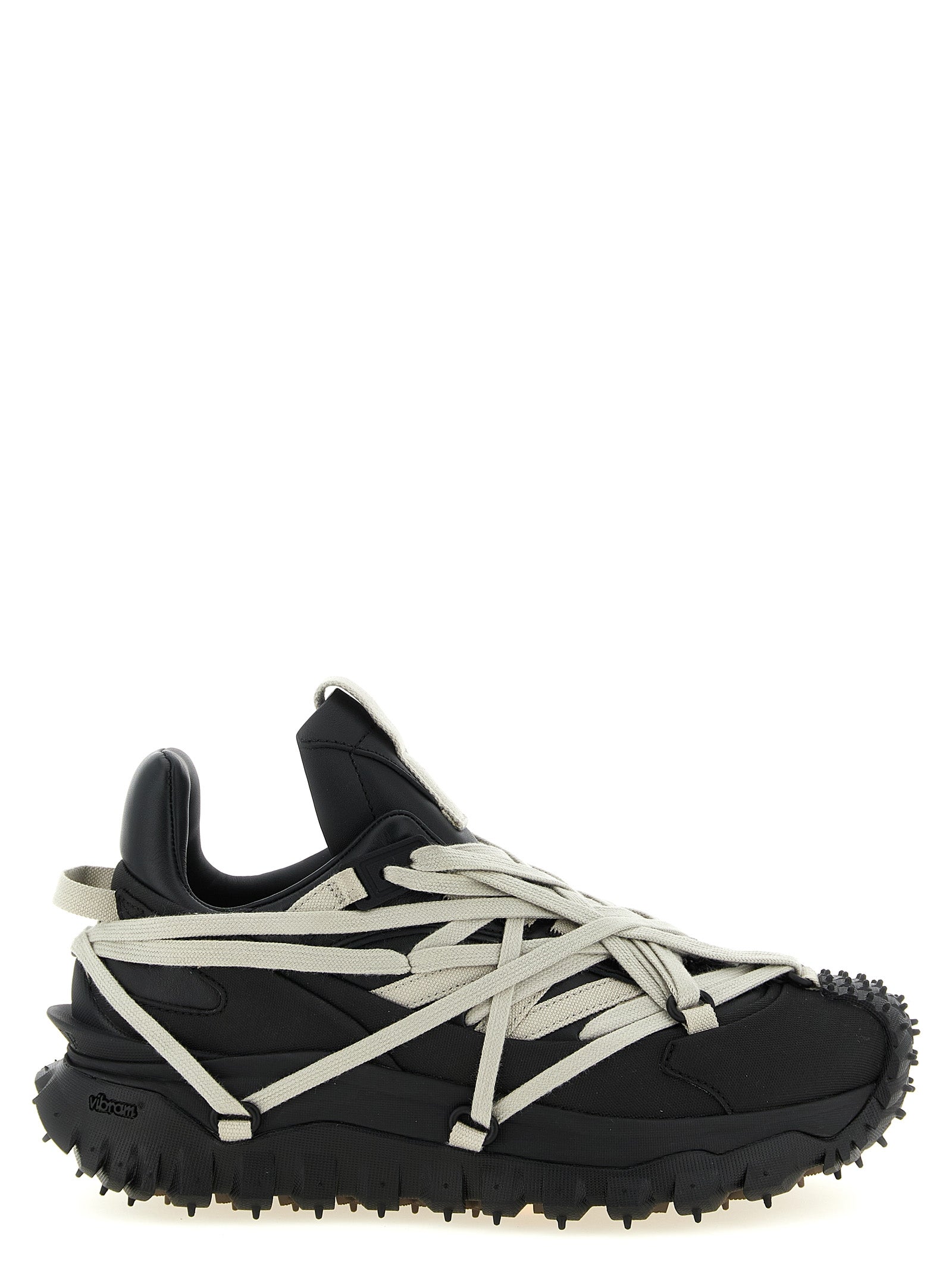 Rick Owens Black Cowhide Athletic Sneakers
