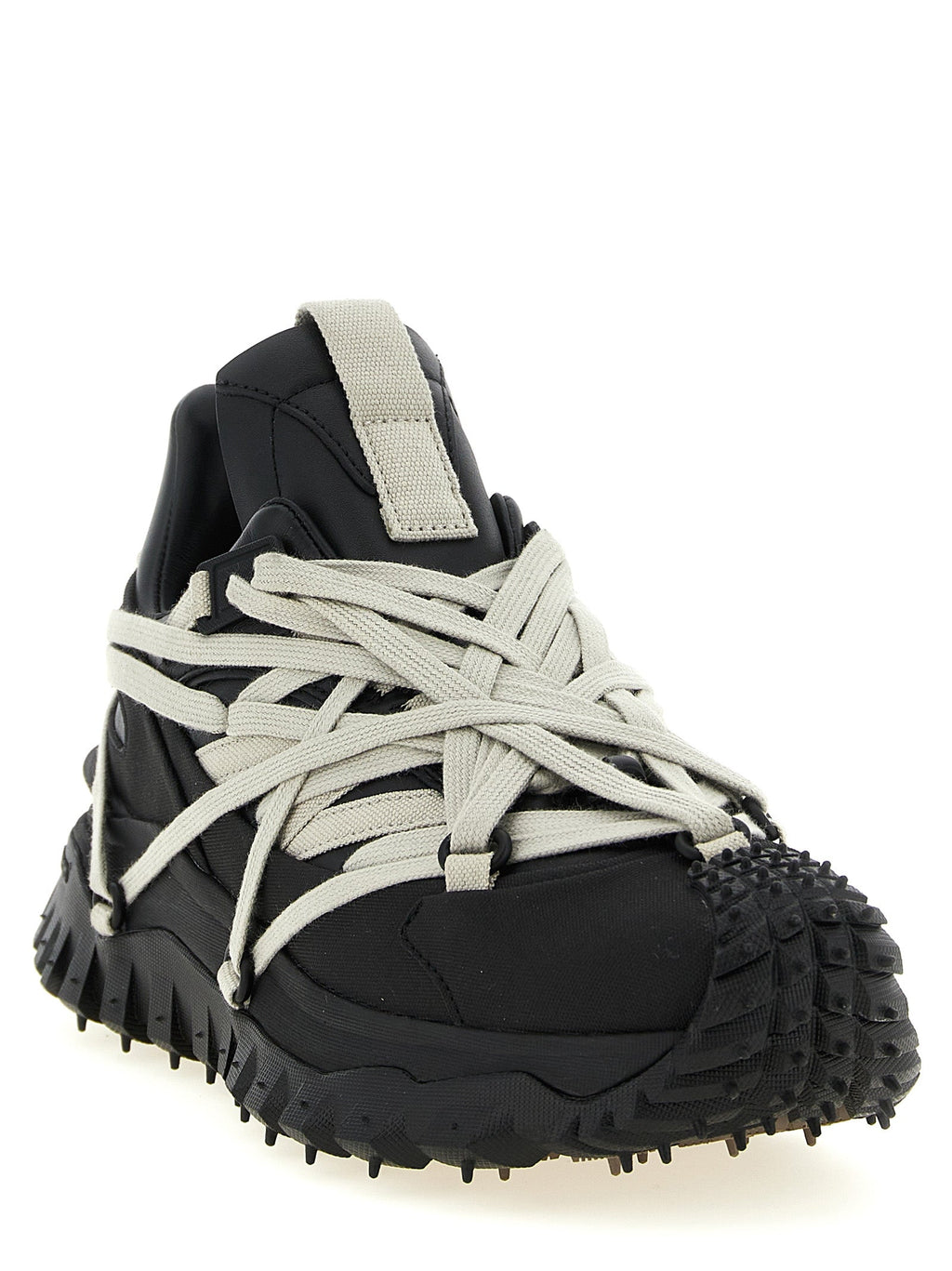 Rick Owens Black Cowhide Athletic Sneakers
