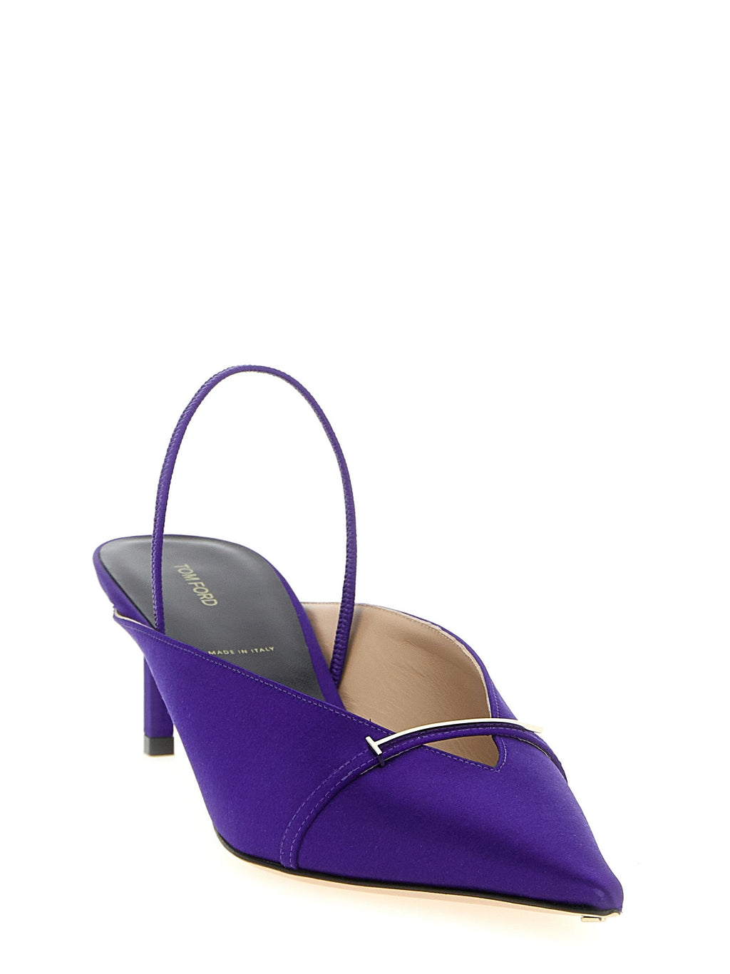 Tom Ford Purple Viscose Mid Heel Pumps