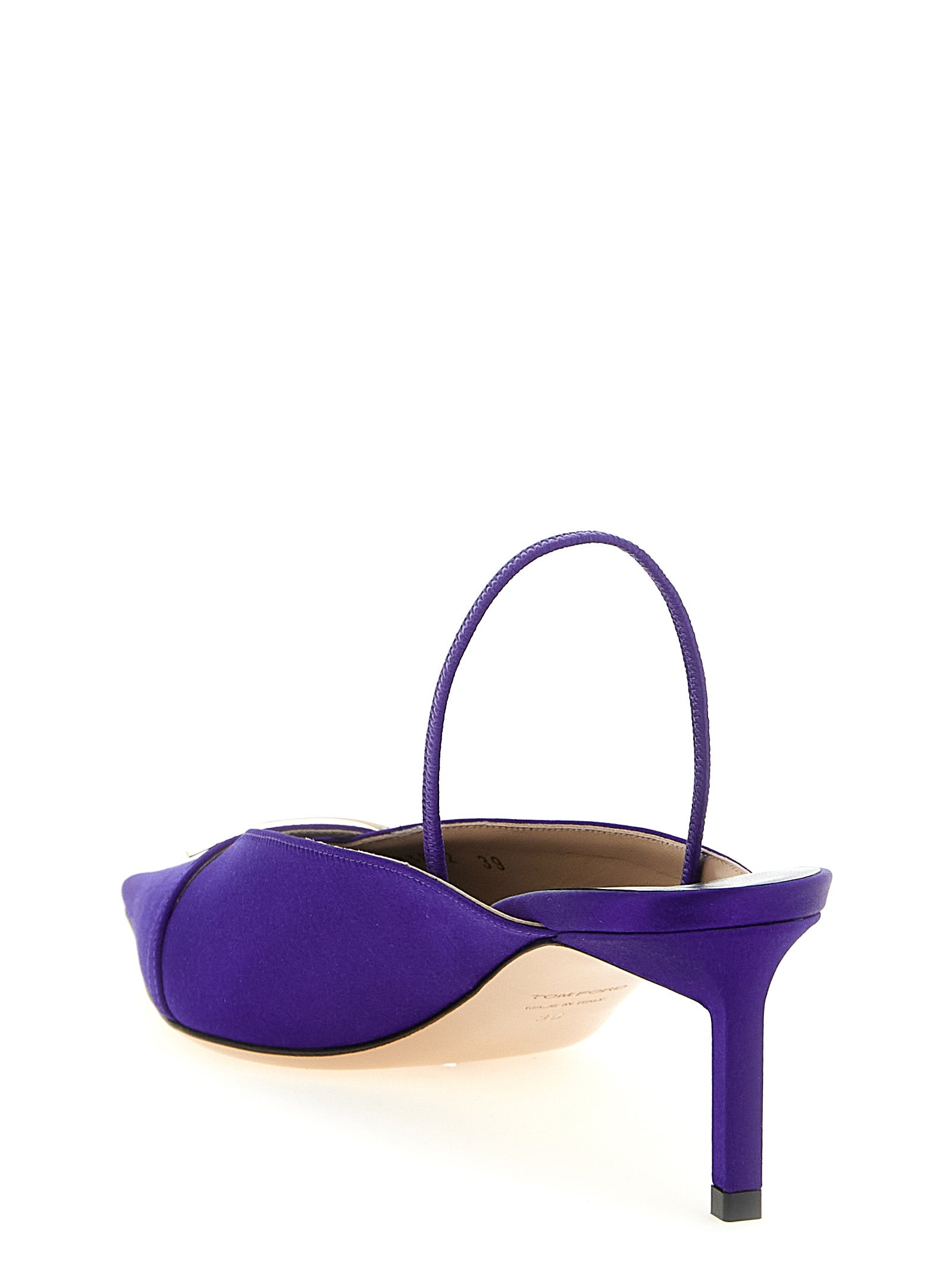 Tom Ford Purple Viscose Mid Heel Pumps