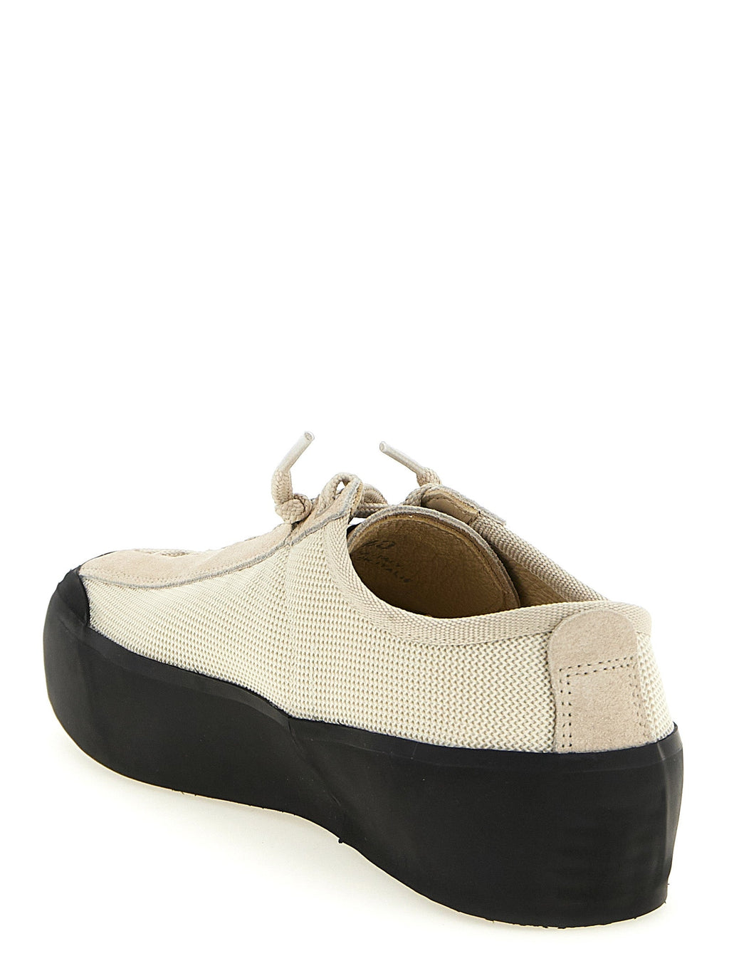 Stone Island Beige Calfskin Low Top Sneakers