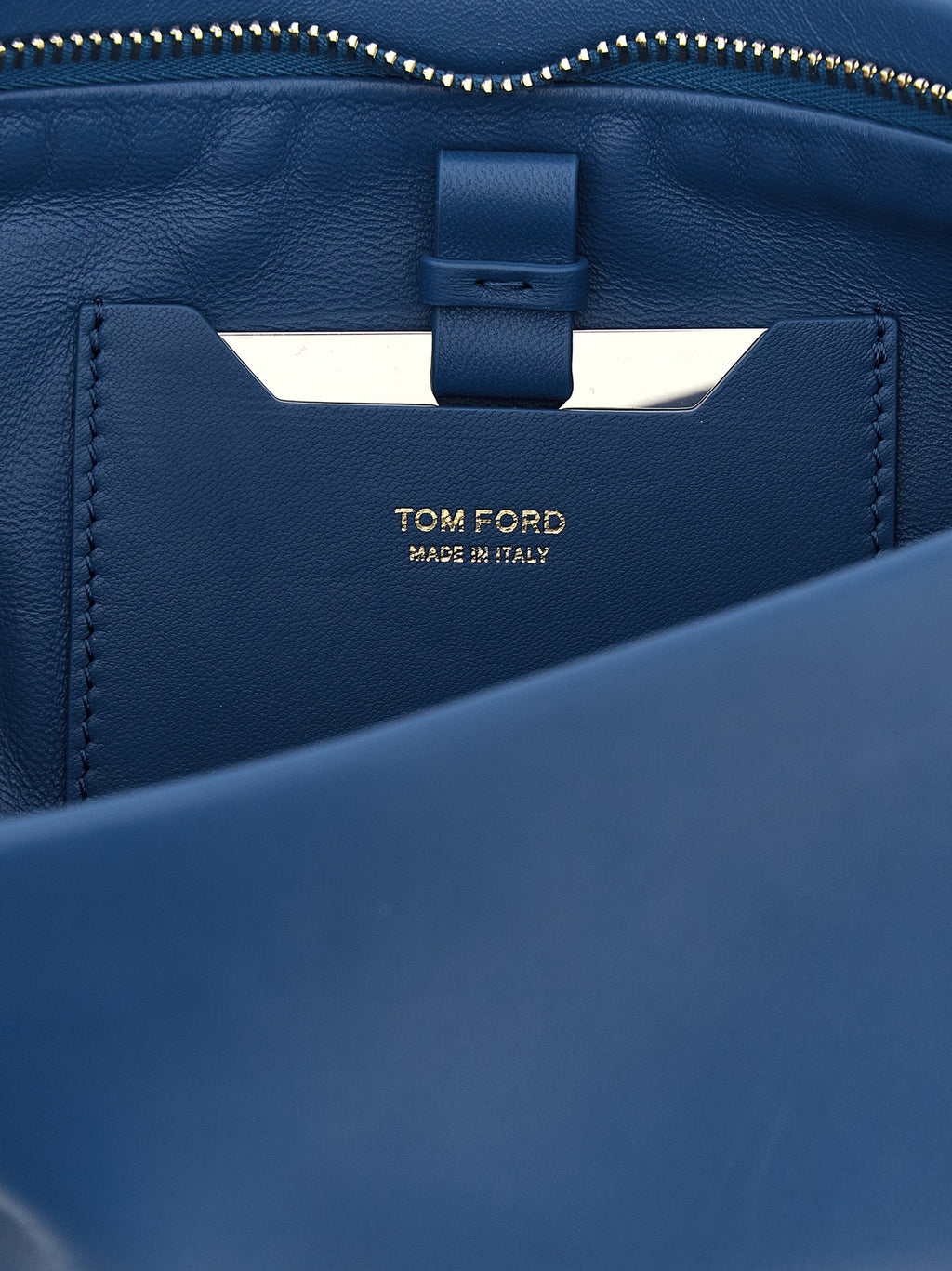 Tom Ford Blue Lambskin Clutch Bag