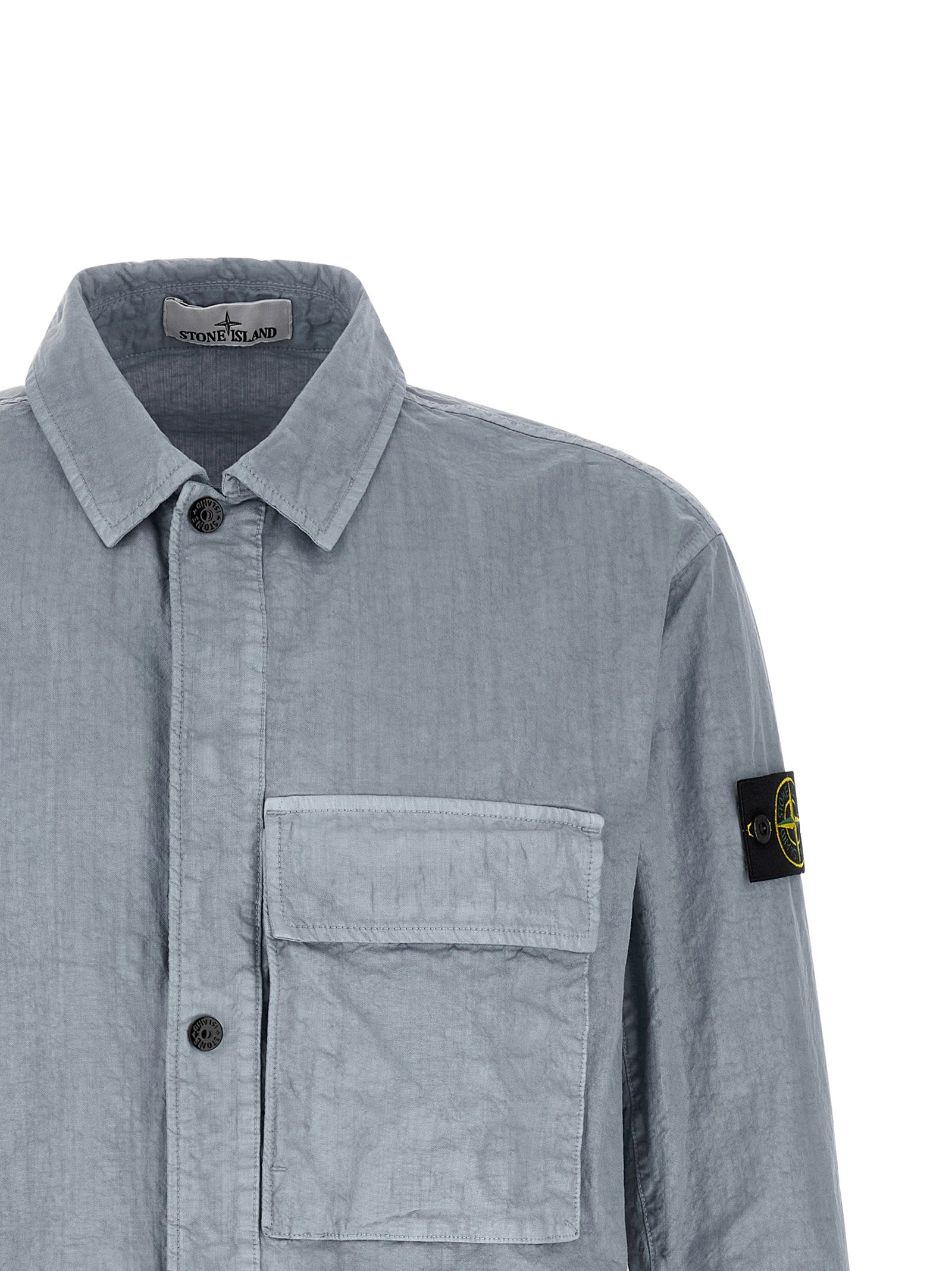 Stone Island Blue Polyamide Blouse