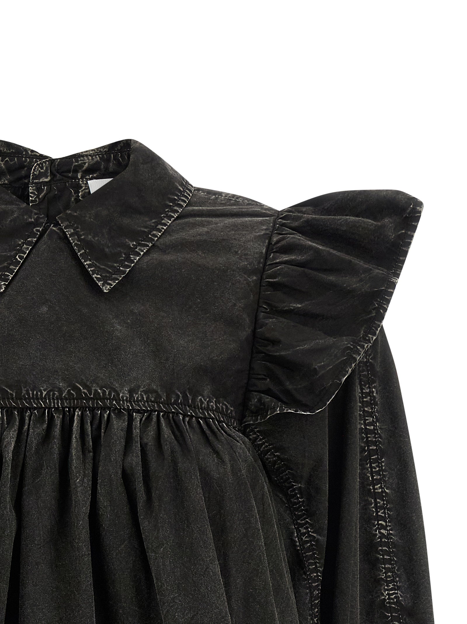 Ganni Black Organic Cotton Blouse