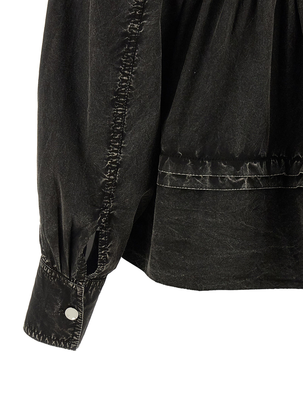 Ganni Black Organic Cotton Blouse