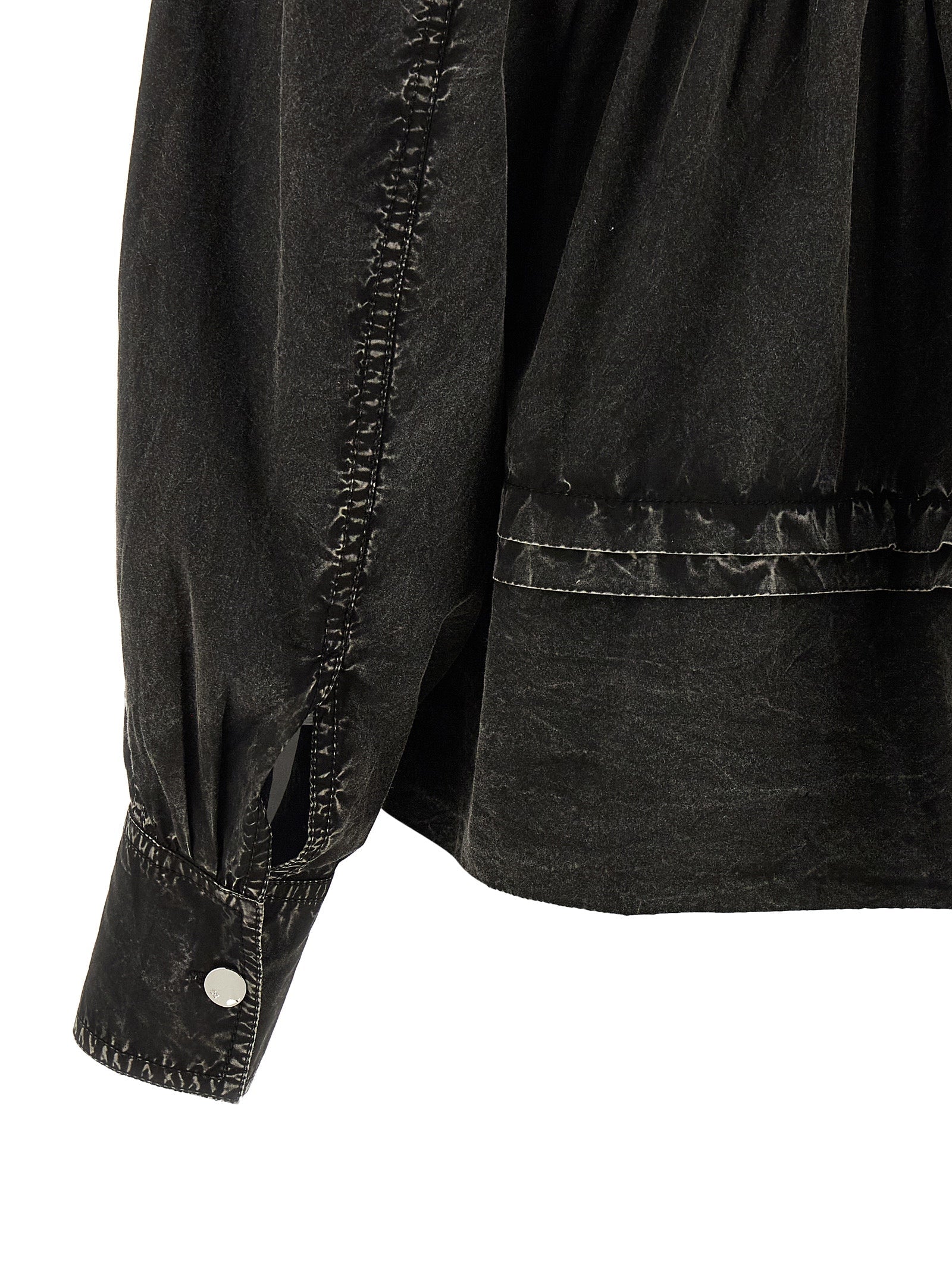 Ganni Black Organic Cotton Blouse