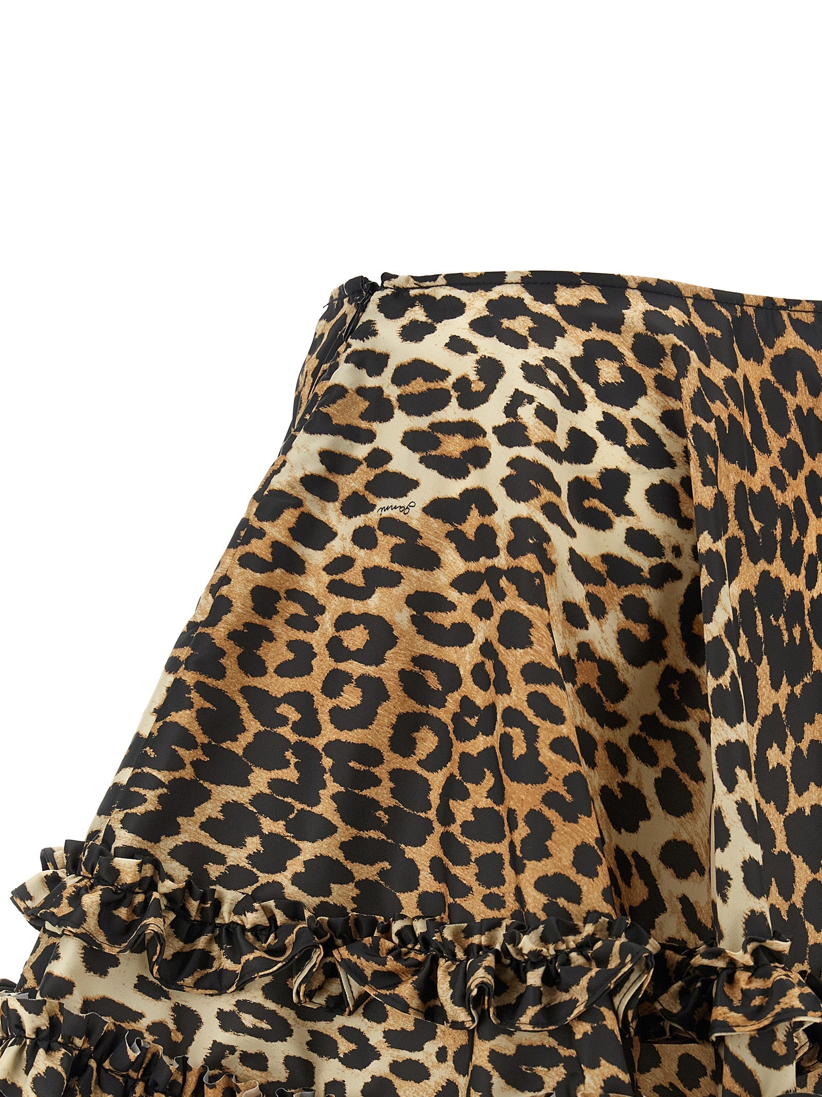 Ganni Brown Recycled Polyamide Long Skirt