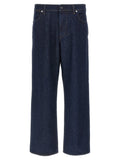 Stone Island Blue Cotton Relaxed Fit Jeans