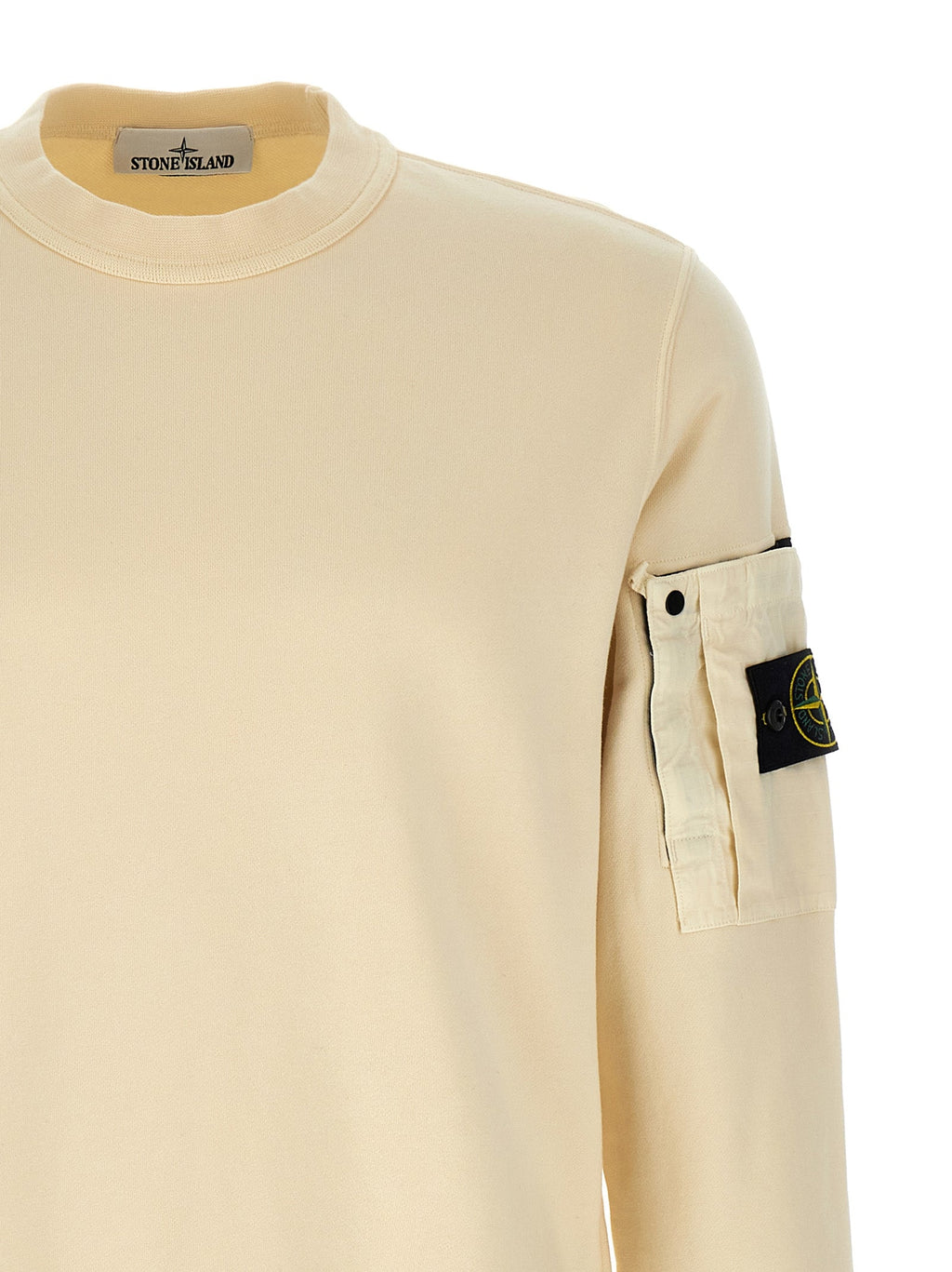 Stone Island Beige Cotton Sweatshirt