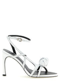 ROTATE BIRGER CHRISTENSEN White Calfskin Stiletto Heel Sandals