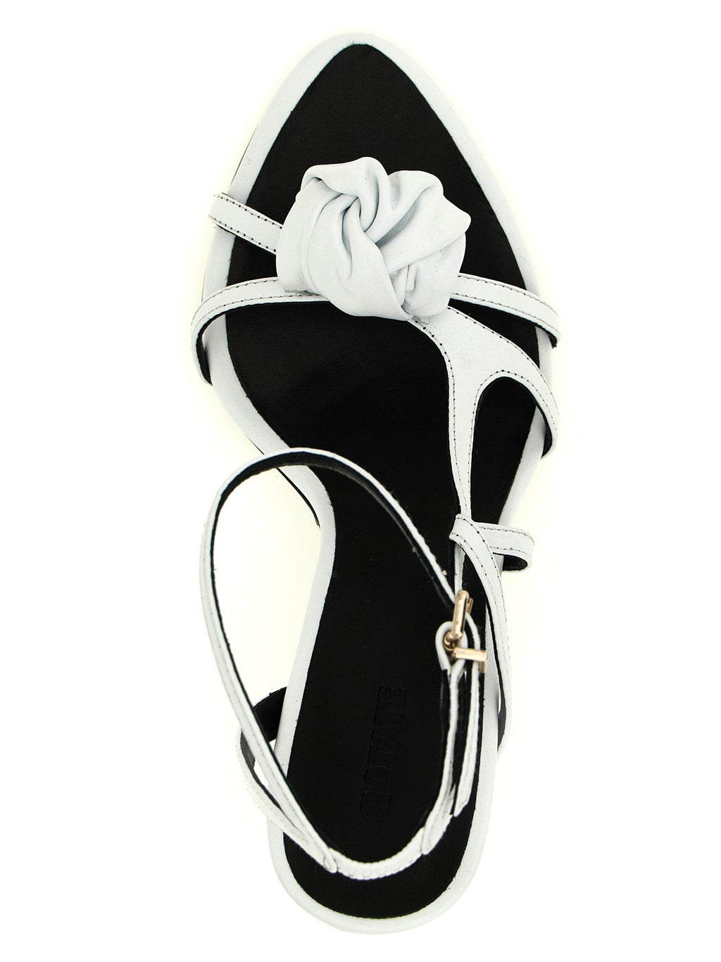 ROTATE BIRGER CHRISTENSEN White Calfskin Stiletto Heel Sandals