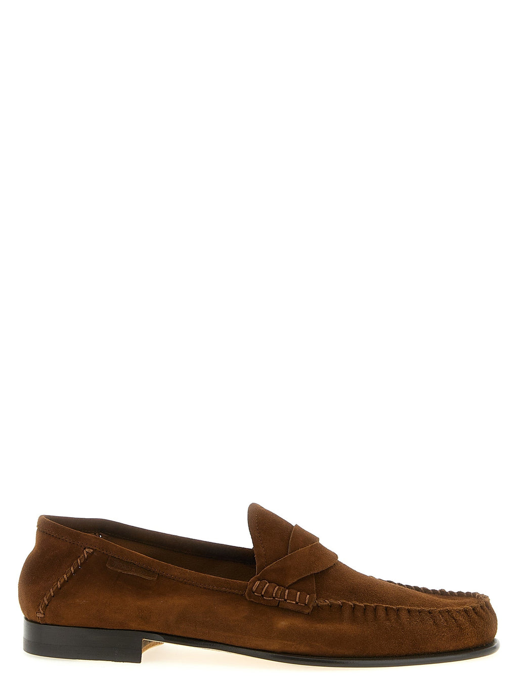 Tom Ford Brown Suede Leather Slip-On Loafers