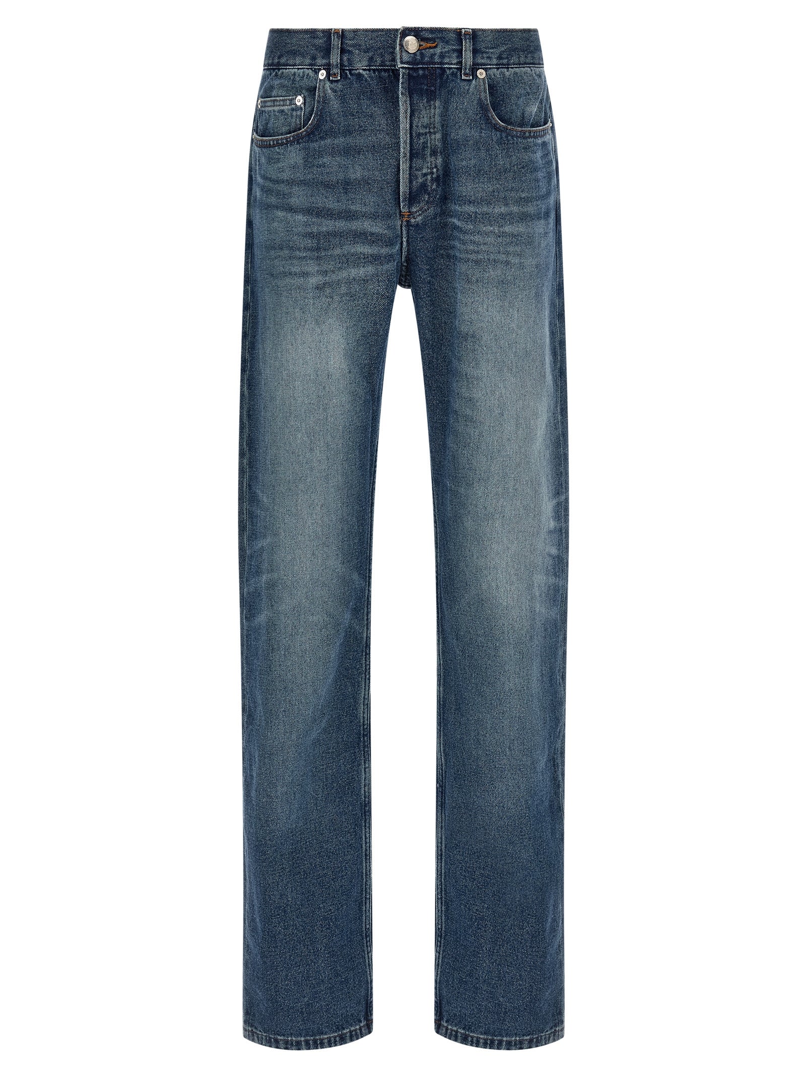 A.P.C. Blue Cotton Straight-Leg Jeans