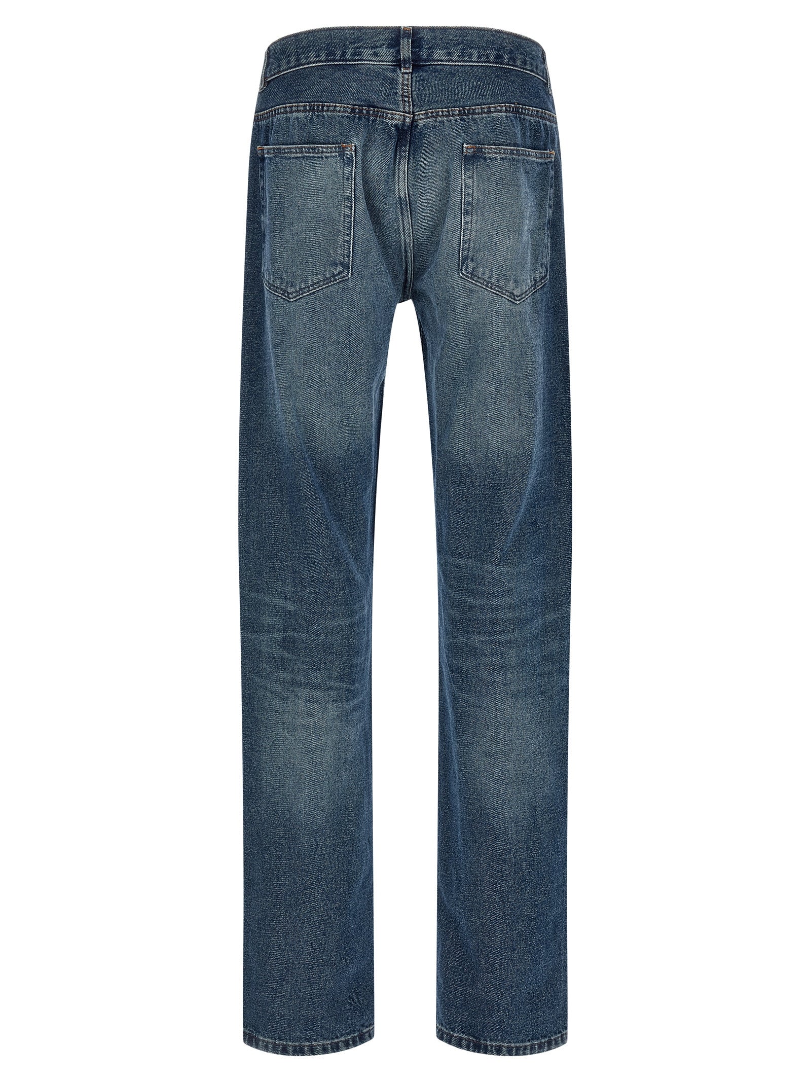 A.P.C. Blue Cotton Straight-Leg Jeans