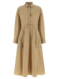 Moncler Beige Polyester Long Dress