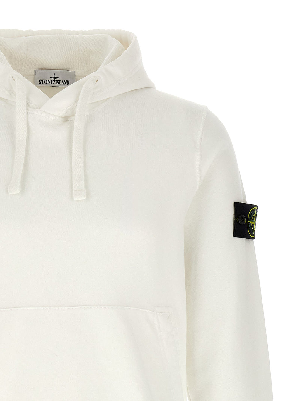 Stone Island White Cotton Sweatshirt